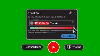 Animated Youtube Subscribe and Super Thanks Button | Free Download