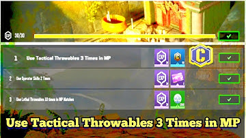 Call Of Duty Mobile Use Tactical Throwables 3 Times in MP Task Complete
