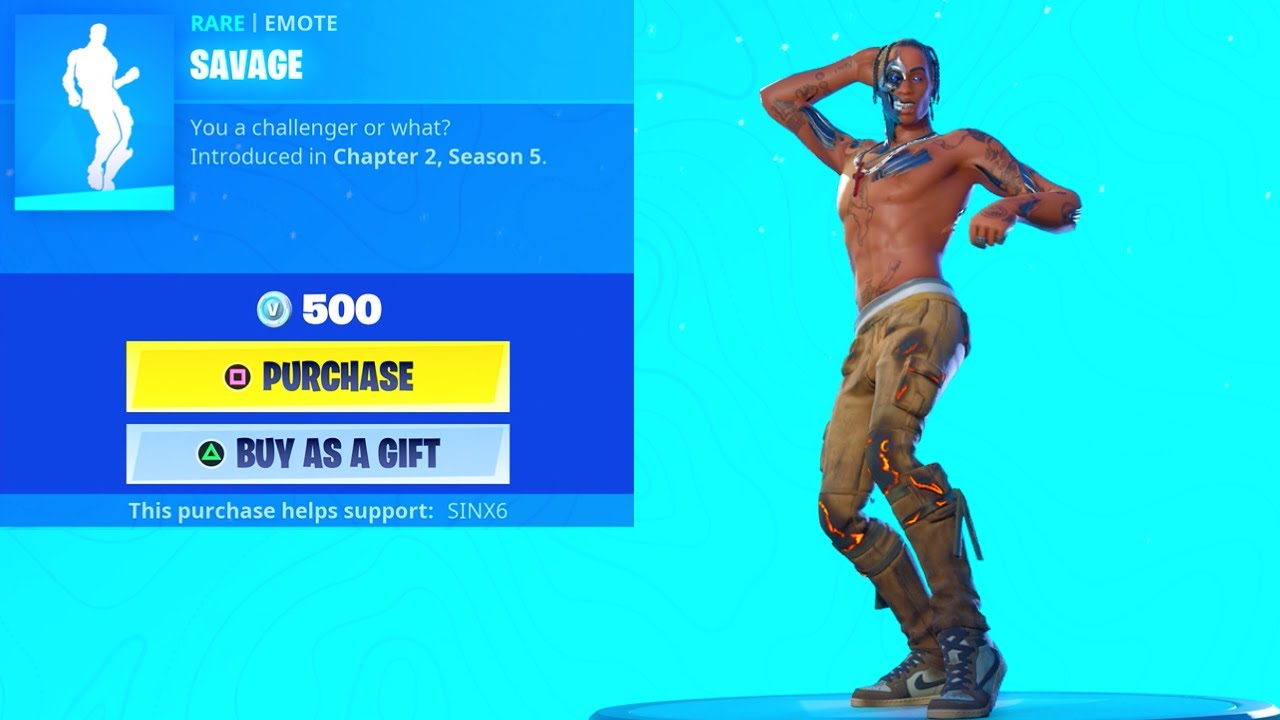 *NEW* COPYRIGHTED Emote Savage..! (Item Shop) Fortnite Battle Royale YouTube