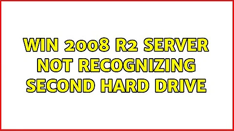 Win 2008 R2 Server Not Recognizing Second Hard Drive (2 Solutions!!)