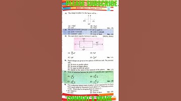 Class 12th physics ch 2 Electrostatic potential and capacitance vvi MCQ👍