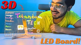 Glowing LED Message Board With Pens II 3D Acrylic Light Noteboard