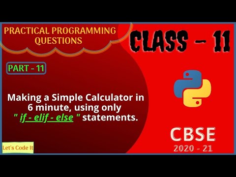 #11 Making a Simple Calculator in 6 Minutes | Python Practical Program | Sumita Arora Class 11