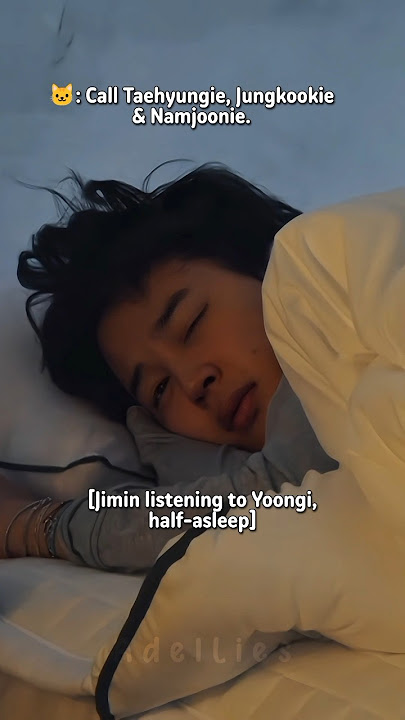 Jimin listening to Yoongi, half-asleep🤏🏻. The way Namjoon answered Jimin's call, I like it 💓