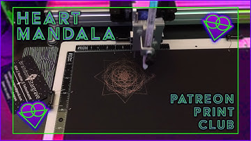 Heart Mandala // AxiDraw Timelapse // Patreon Postcard Plotter Print Club // February 2021 Edition