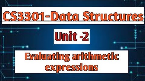 Evaluating arithmetic expressions in data structures tamil||CS3301||Anna university reg-2021. #cse
