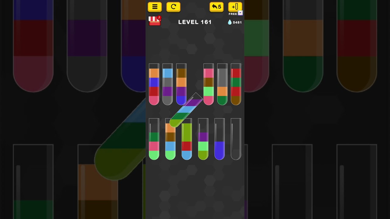 water sort color puzzle level 161