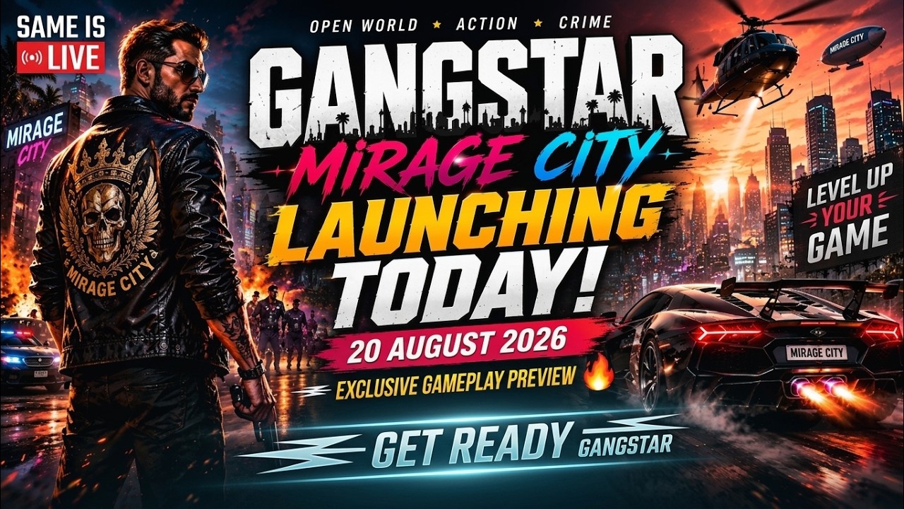 🔴 LIVE NOW — GANGSTAR MIRAGE CITY  FIRST LIVE GAMEPLAY #GangstarMirageCityLive