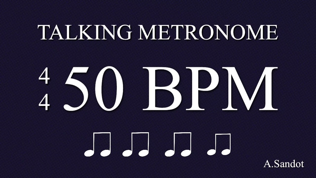 Voice Metronome 50 BPM | 8th Note