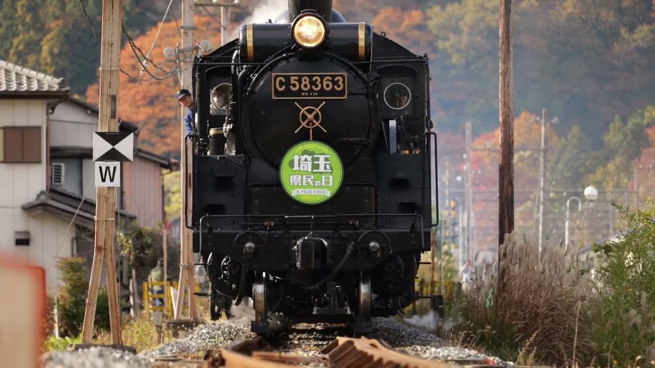 2025紅葉の長瀞・秩父】秩父鉄道 C58-363「パレオエクスプレス