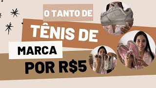 COMPRINHAS DE BRECHÓ DA SEMANA | muitos tênis de marca por R$5
