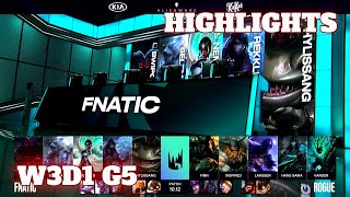 (Highlights) Fnatic vs Rogue | Week 3 Day 1 S10 LEC Summer 2020 | FNC vs RGE W3D1