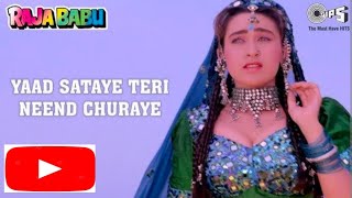 Yaad Sataye Teri | Govinda & Karishma Kapoor | 4K Video | Raja Babu | Udit Narayan, Kavita K