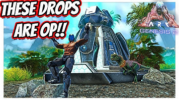 FARMING LOOT DROPS FOR GOD TIER TEK, TAMING UTILITY DINOS AND FIRST MISSION!! || Ark Genesis Part 2!