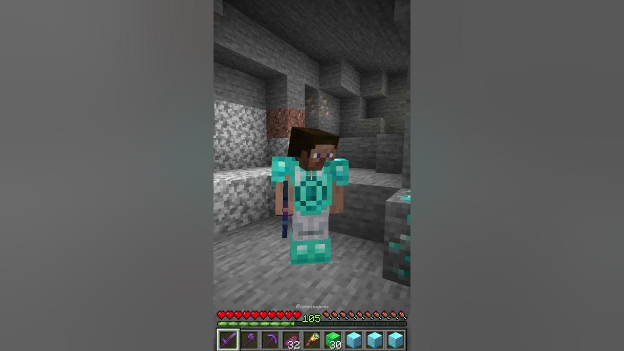 minecraft herobrine with diamond armor