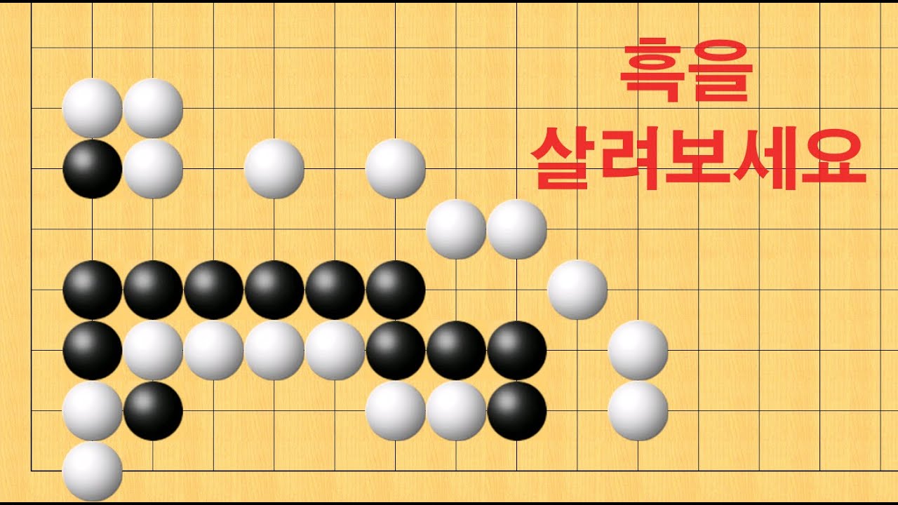 바둑 묘수 사활 - 세상에 이런 수가 있나요? 흑을 살려보세요