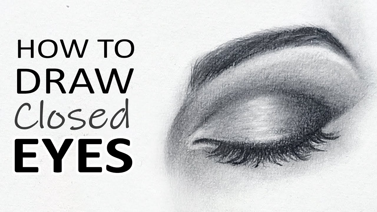 How to Draw Closed Eyes  DrawingNow
