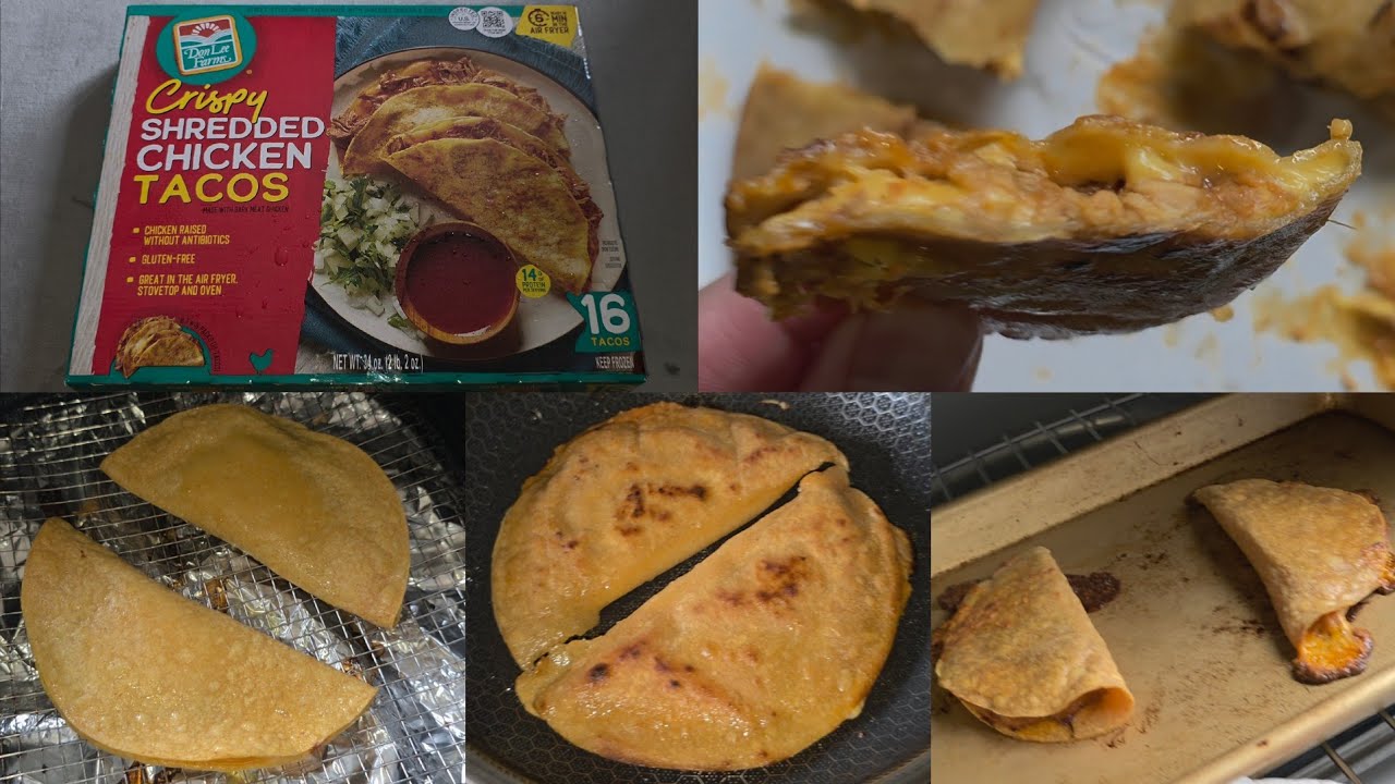 Don Lee Farms Crispy Shredded Chicken Tacos Taste Test - YouTube