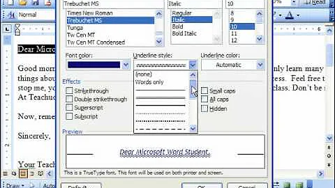 Word 2003 Tutorial The Font Dialog Box Microsoft Training Lesson 5.3