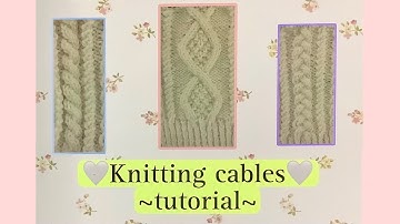 Knitting cables🤍 •TUTORIAL•