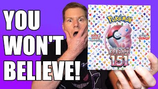 A Japanese Pokemon Card 151 Opening I don't believe myself!