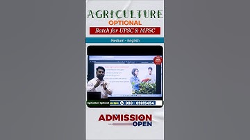 Agriculture Optional for UPSC, MPSC | Rahul Roshan | Chanakya Mandal Pariwar