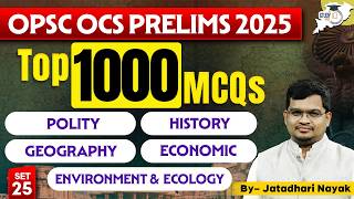 OPSC OCS Prelims 2025: Top 1000 MCQs for OCS 2025 | Complete GS Practice | Jatadhari Sir | StudyIQ
