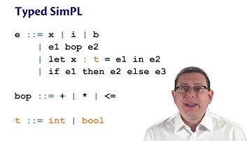 SimPL Type System | OCaml Programming | Chapter 9 Video 32