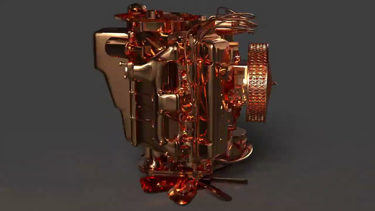 Car engine 3D model