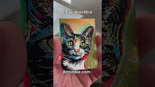 Acrylic Painting of Cat by Annibbie