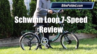 Schwinn Loop 7-Speed Folding Bike Review(BikeFolded presents a review of the Schwinn Loop 7-Speed Folding Bicycle. Buy on Amazon: http://amzn.to/1K7unyp Full review on ..., 2015-08-27T11:08:00.000Z)