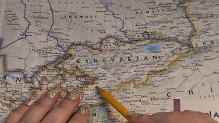 ASMR ~ City of Osh, Kyrgyzstan History & Geography ~ Soft Spoken Map Tracing Google Earth screenshot 3