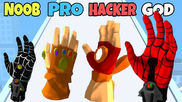 NOOB vs HACKER vs GOD in Superhero Hand Run