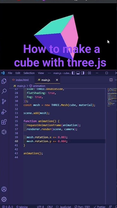 How to make a cube with three.js #coding #javascript #programming # ...