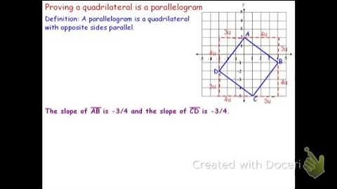 Proving a Quadrilateral is a Parallelogram