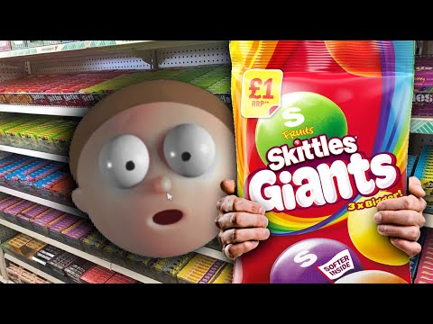 Stretchy Morty wants some GIANT SKITTLES
