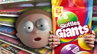 Celebrity Stretchy Morty wants some GIANT SKITTLES Wealth