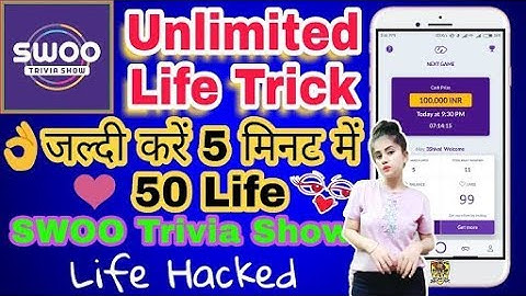 Swoo unlimited life💖💖 Trick with live proof || Swoo Hack || by Technical boyz
