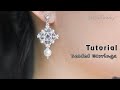 Elegant beaded earrings tutorial. How to make earrings. Jewelry making