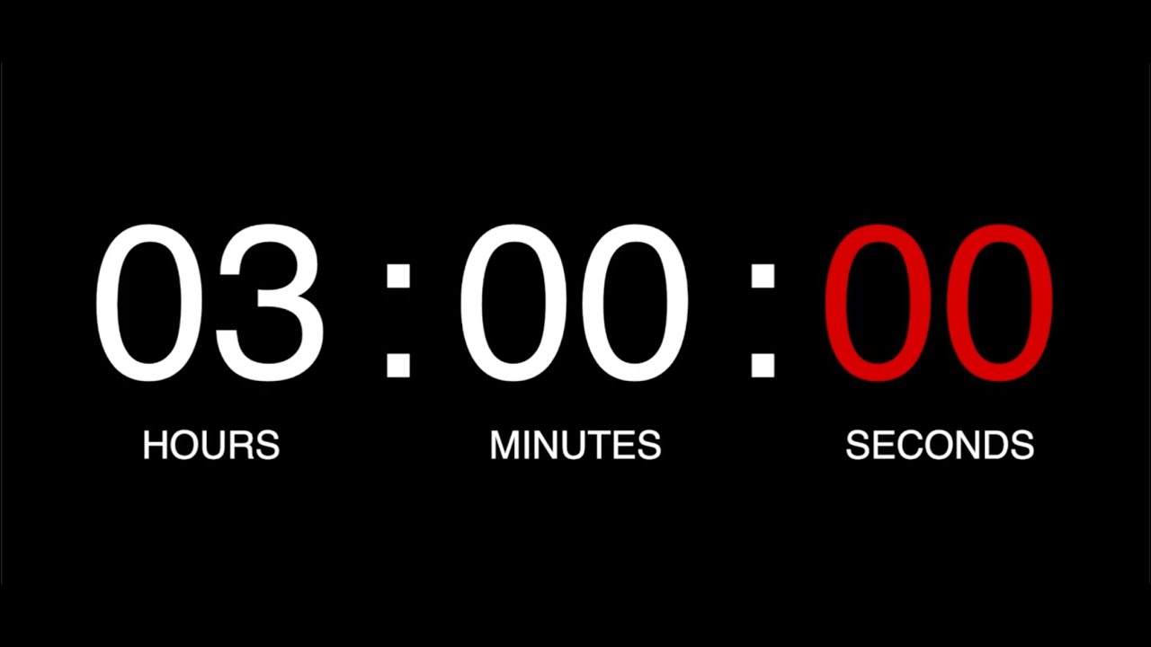 3 Hours Timer | No Music | Ending With Alarm - YouTube
