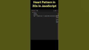 How to create a Heart Pattern in JavaScript under 30 seconds #codingpatterns #javascript