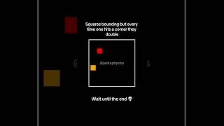 Squares Bouncing But Every Time One Hits A Corner They Double #Adhd #Satisfying #Shorts