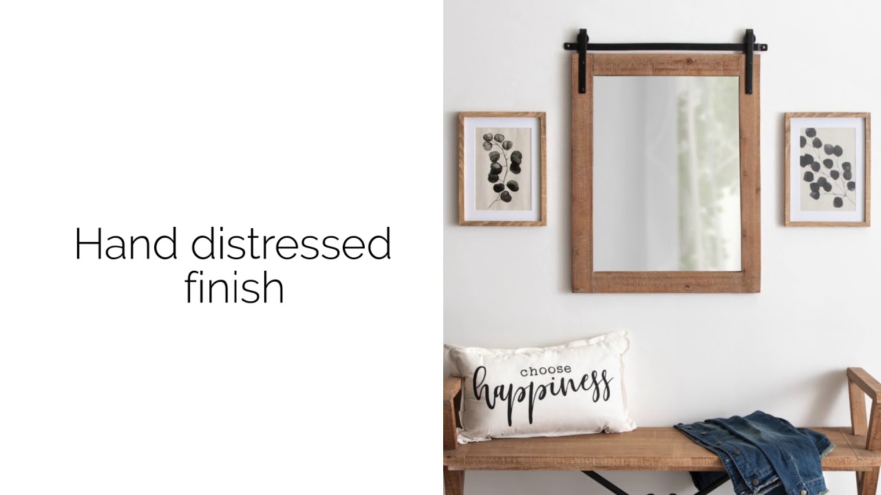 Kate and Laurel Cates Wood Framed Wall Mirror YouTube