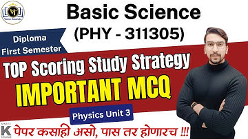 Basic Science Physic Imp MCQ| MSBTE Diploma First Semester | Vineet Sir | Vineet Tutorials