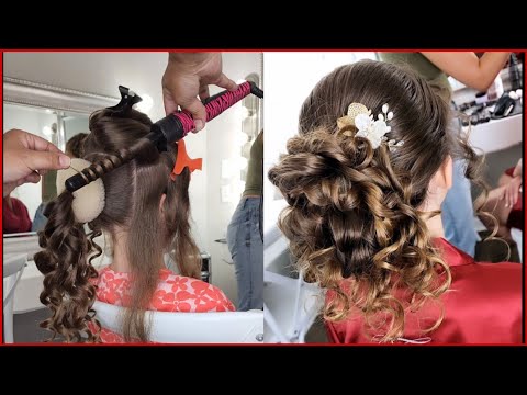 PEINADOS FÁCILES PARA CABELLO LARGO || OPEN HAIR STYLE GIRL FOR LONG HAIR || WEDDING PARTY HAIRSTYLE