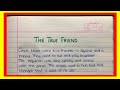 The True Friend: A Moral Story 🤝