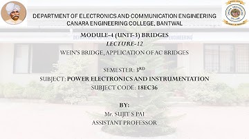 VTU PEI (18EC36) M4 L12  WEIN