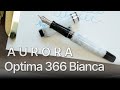 #166 오로라 옵티마 366 비앙카 만년필 리뷰와 옵티마 라인업 정리 Aurora Optima 366 Bianca Fountain Pen Review