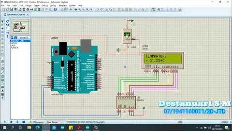 Simulasi "Praktikum Sensor Suhu, Serial Monitor dan LCD" (Mata Kuliah Praktikum Mikrokontroler"