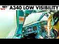 Airbus A340-300 LOW VISIBILITY TAKEOFF | Charleroi Belgium